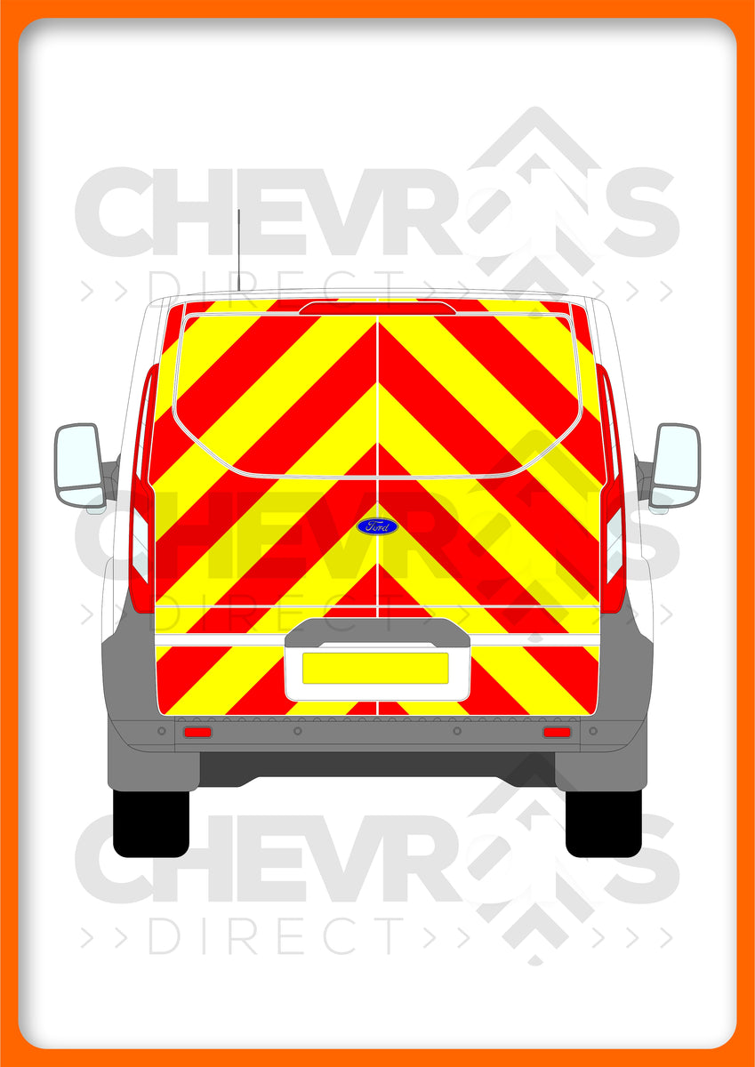 Chevron Van Rear Ford Transit Custom H1 2013-2023 TAILGATE model rear chevron kit ...