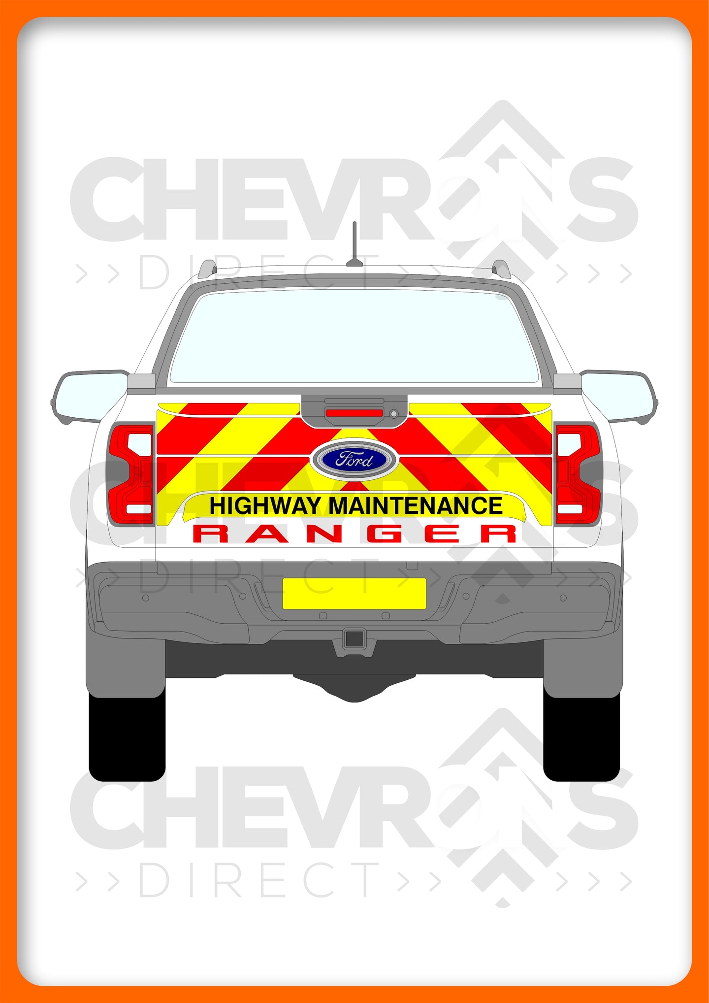 Ford Ranger 2022-present model rear chevron kit