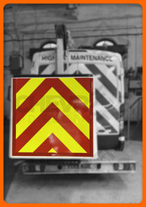 Cherry picker bucket chevrons