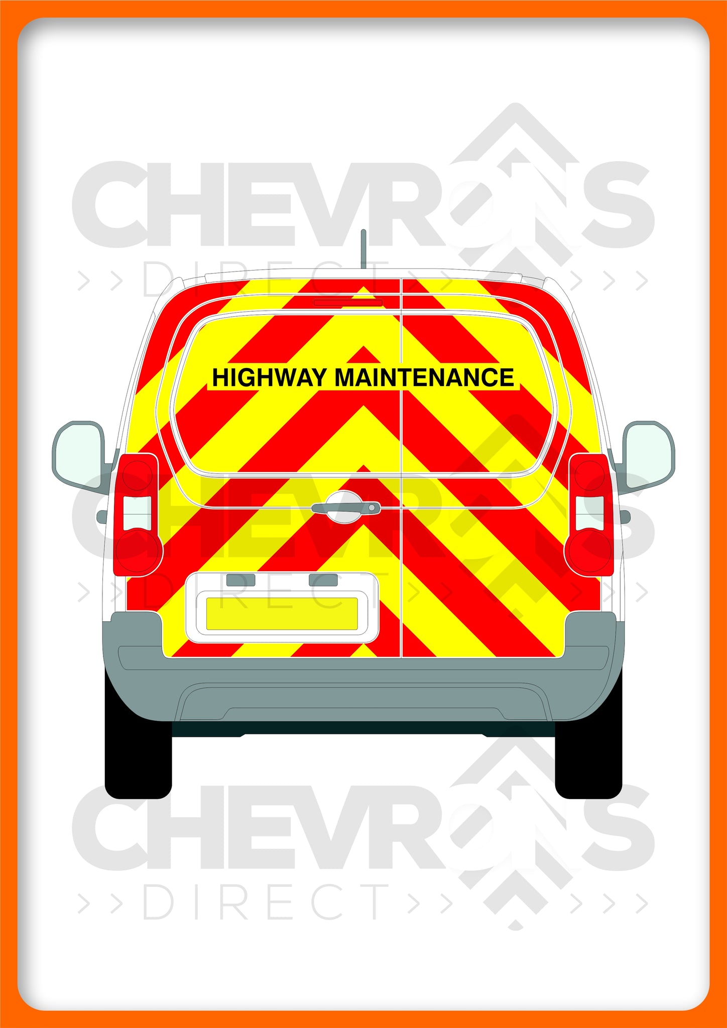 Chevron Van Rear Citroen Berlingo 2008-2018 model with swing-doors rear chevron kit ...
