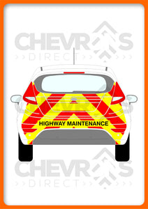 Ford Fiesta 2012-2017 model rear chevron kit