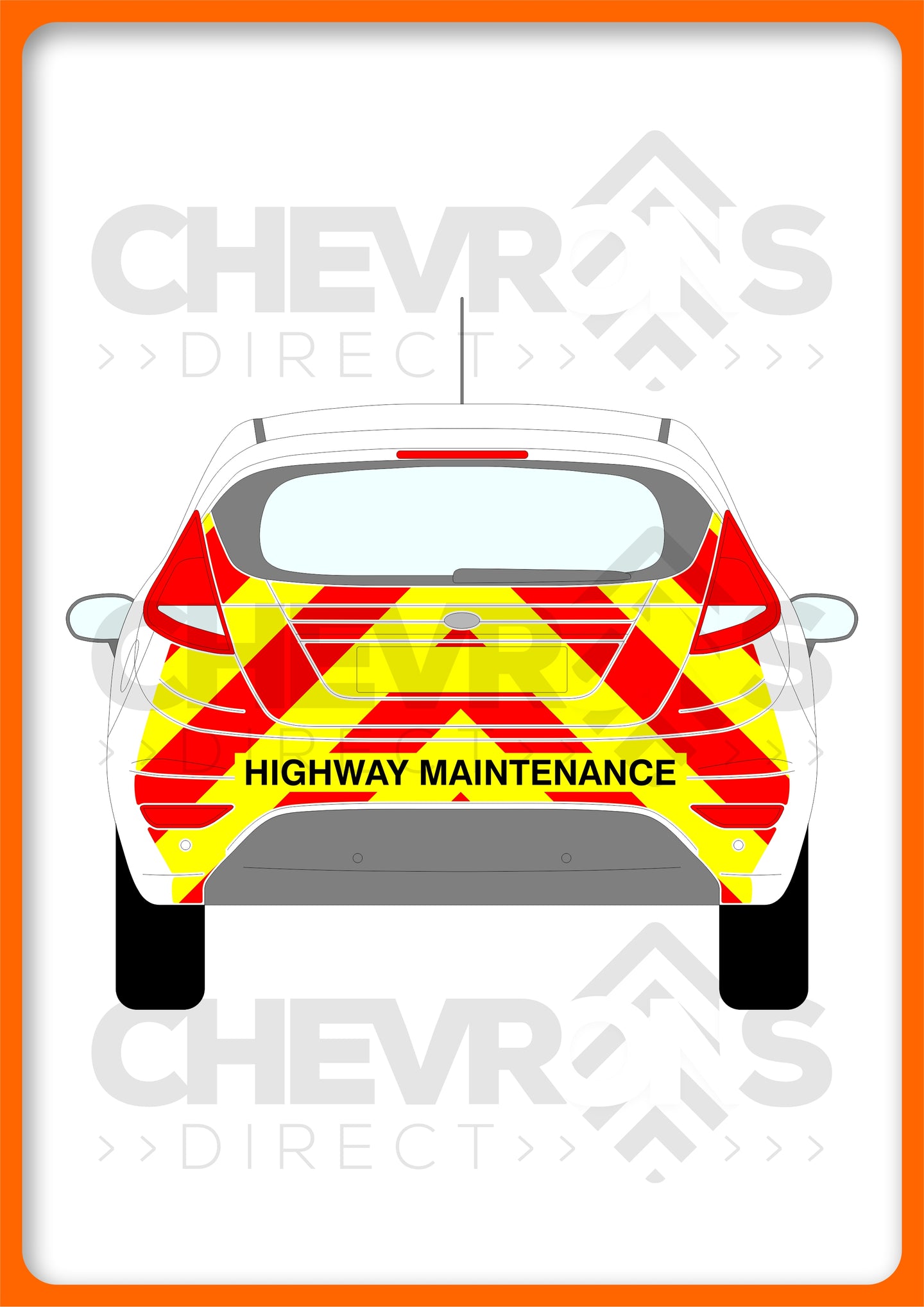 Ford Fiesta 2012-2017 model rear chevron kit