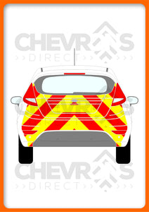 Ford Fiesta 2012-2017 model rear chevron kit