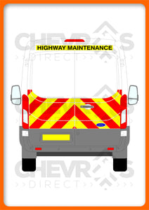 Ford Transit H2 2014-present model rear chevron kit