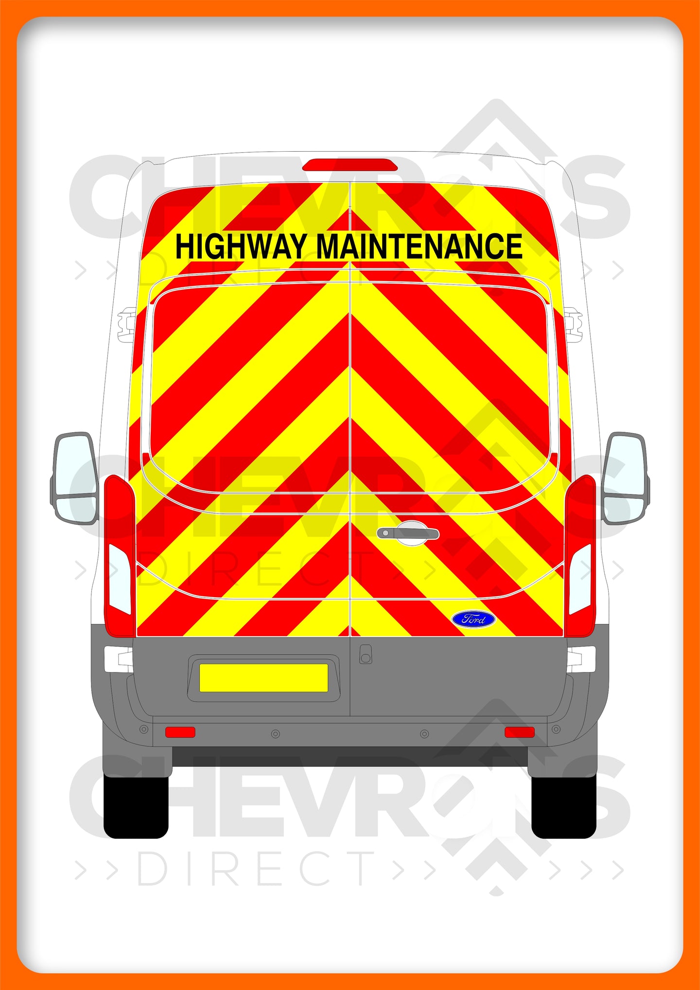 Ford Transit H3 2014-present model rear chevron kit