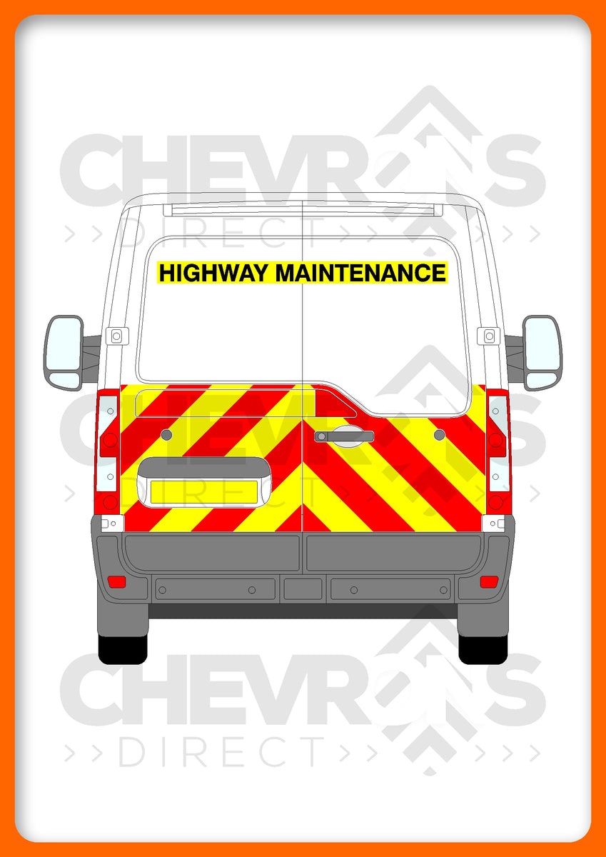 Chevron Van Rear Vauxhall Movano H1 2010-2021 model rear chevron kit – Chevrons Direct