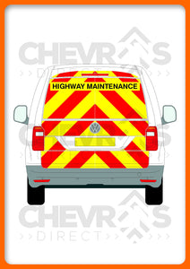 VW Caddy 2015-2020 model with tailgate rear chevron kit
