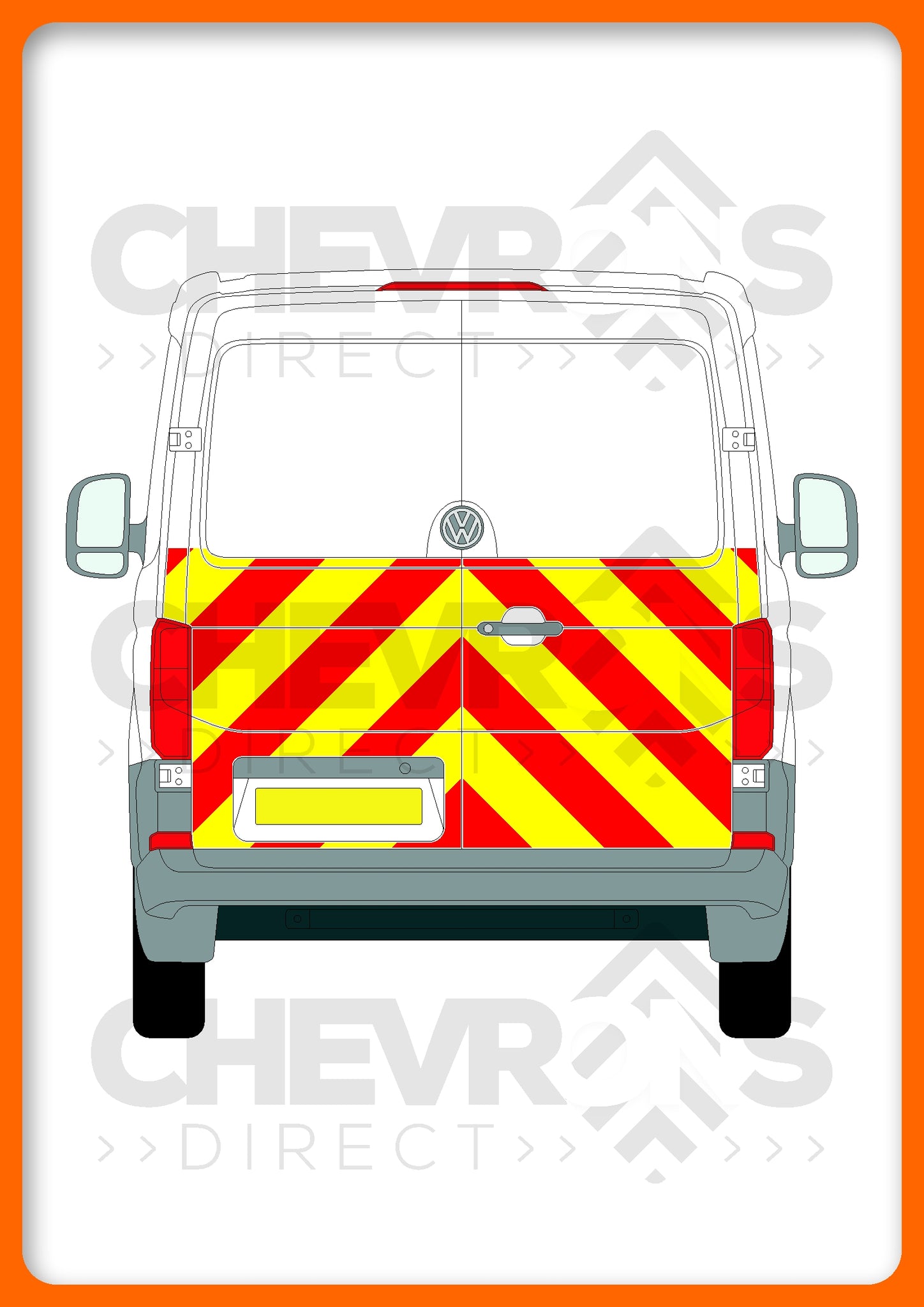 Cvw Crafter Rear VW Crafter H1 2018-present model rear chevron kit – Chevrons Direct