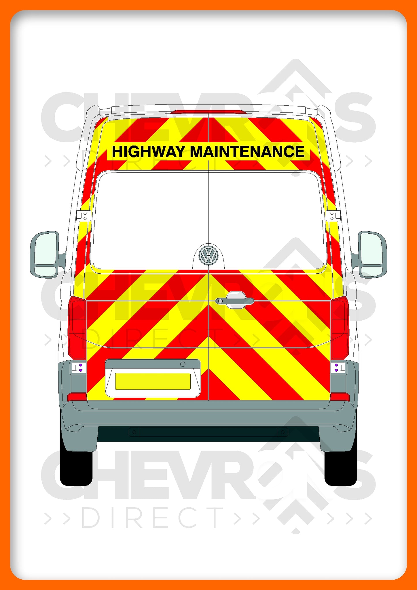 Full Rear Chevron VW Crafter H2 2018-present model rear chevron kit – Chevrons Direct