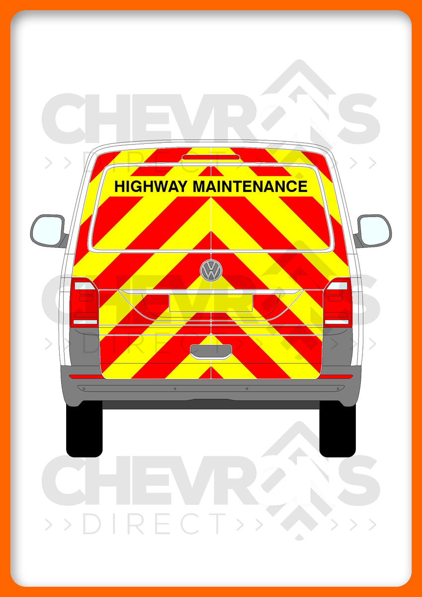 VW Transporter H1 2015-present model with tailgate rear chevron kit ...