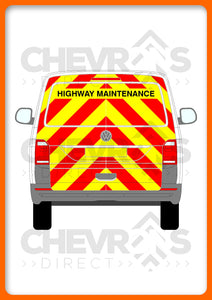 VW Transporter H1 2015-present model with tailgate rear chevron kit