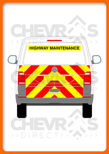 VW Transporter H1 2015-present model with tailgate rear chevron kit