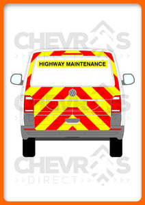 VW Transporter H1 2015-present model with tailgate rear chevron kit
